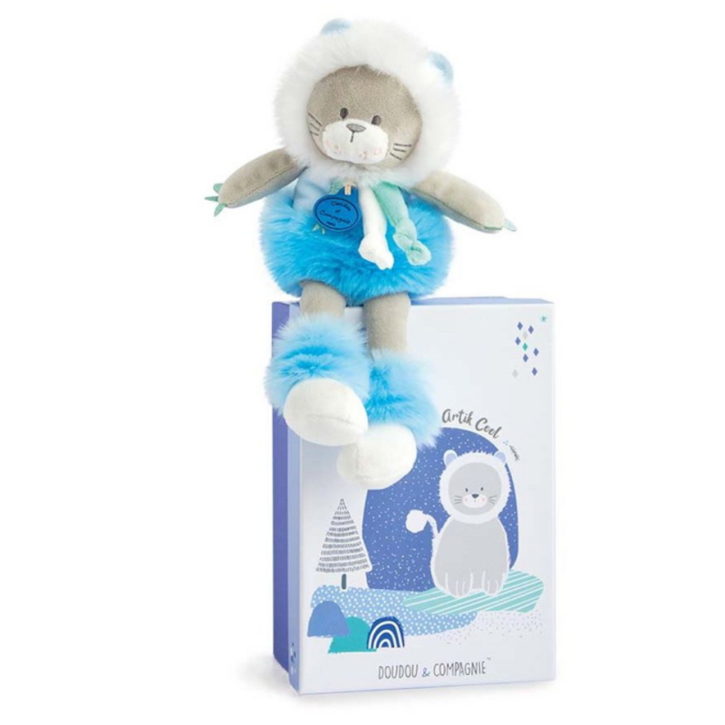 Artikcool peluche lion bleu 30 cm 